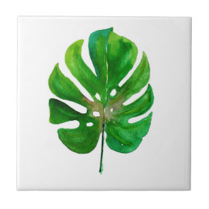 Carreau en céramique à feuille de Monstera