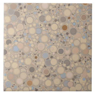 Carreau en céramique Cercles aléatoires Beige Brun