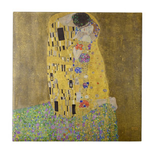 Carreau en céramique d'art fin Gustav Klimt Le Bai