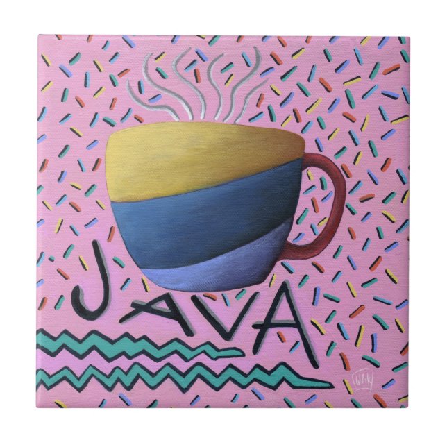 Carreau en céramique de café Java (Devant)
