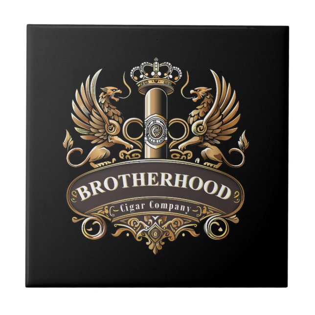 Carreau en céramique de la Brotherhood Cigar Compa (Devant)