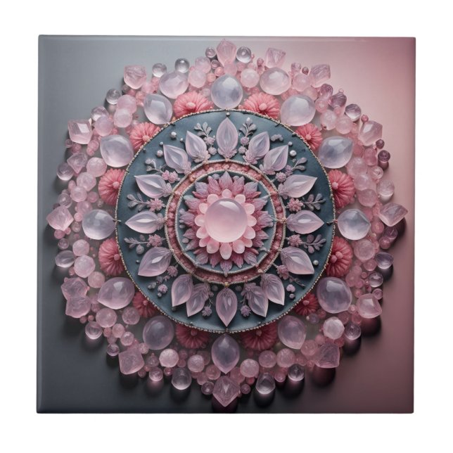 Carreau en céramique de quartz rose (Devant)