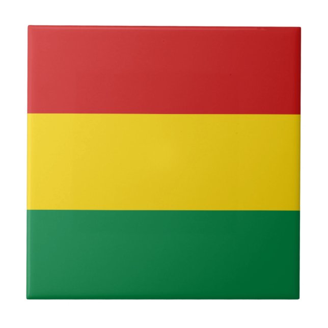 Carreau en céramique Drapeau de Bolivie (Devant)