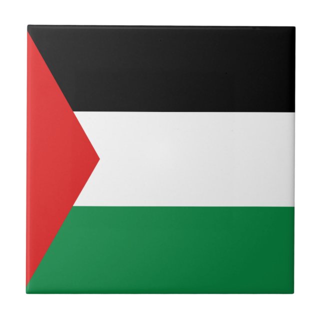 Carreau en céramique Drapeau de la Palestine (Devant)