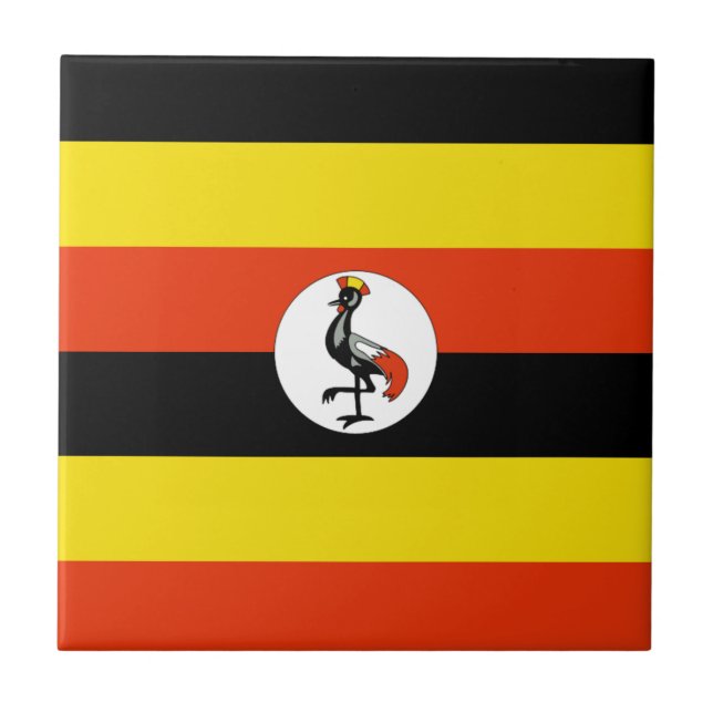 Carreau en céramique Drapeau de l'Ouganda (Devant)