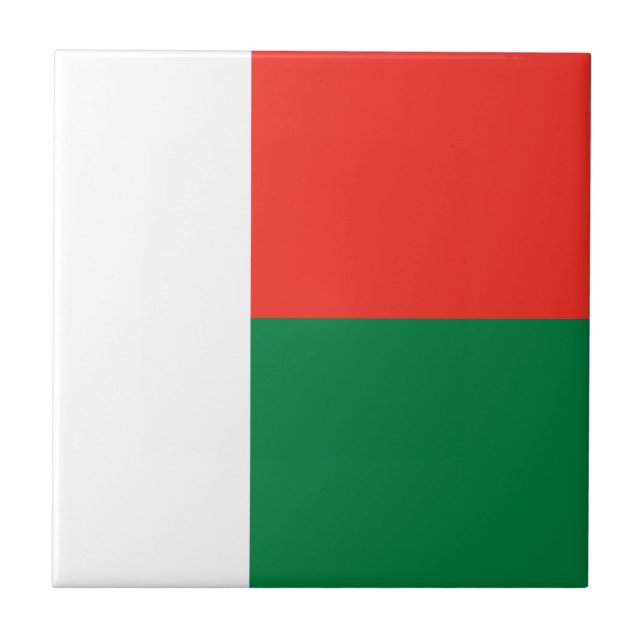 Carreau en céramique Drapeau de Madagascar (Devant)