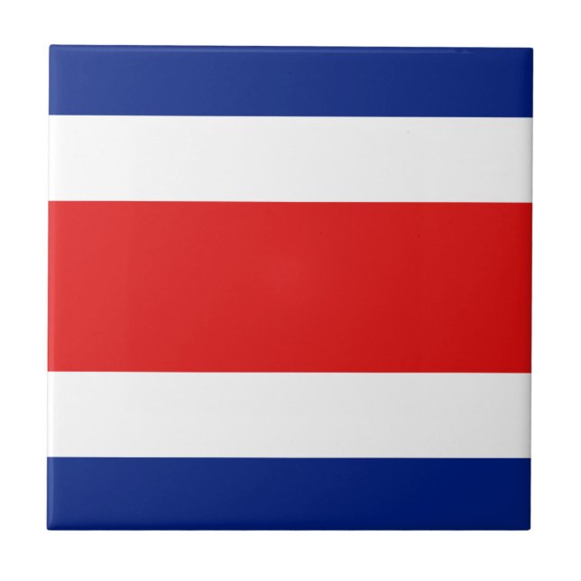Carreau en céramique Drapeau du Costa Rica (Devant)