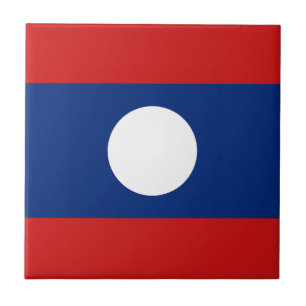 Carreau en céramique Drapeau du Laos