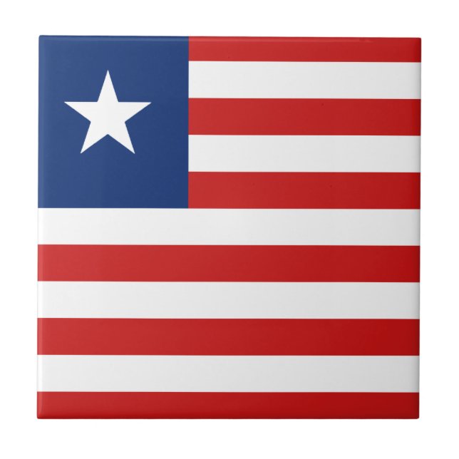 Carreau en céramique Drapeau du Liberia (Devant)