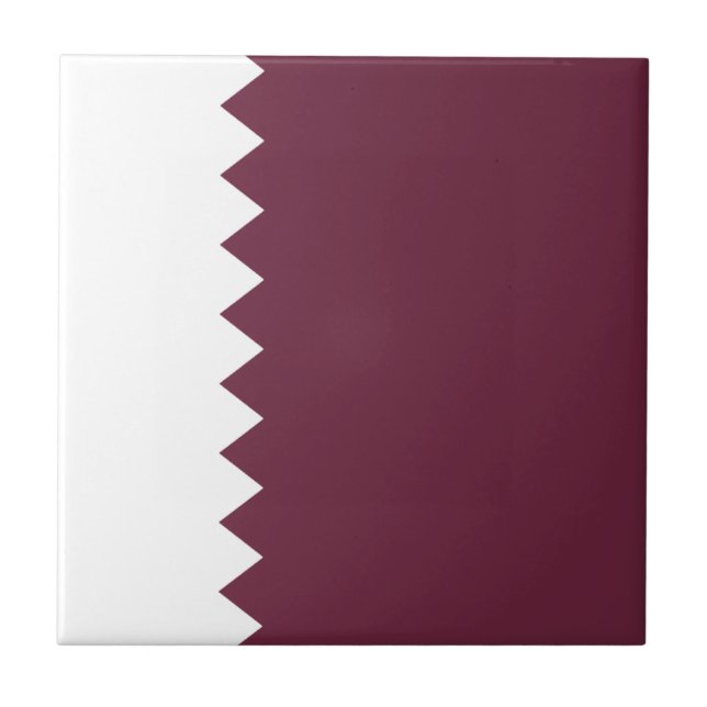 Carreau en céramique Drapeau du Qatar (Devant)