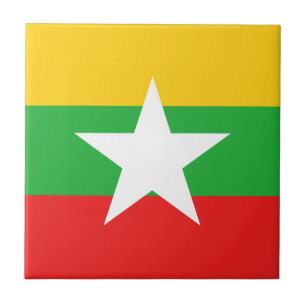 Carreau en céramique Drapeau Myanmar