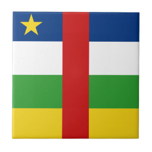 Carreau en céramique du drapeau de la Centrafrique