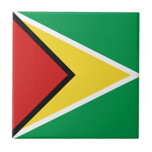 Carreau en céramique du drapeau de la Guyane