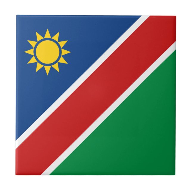 Carreau en céramique du drapeau de la Namibie (Devant)