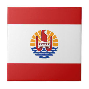 Carreau en céramique du drapeau de la Polynésie fr