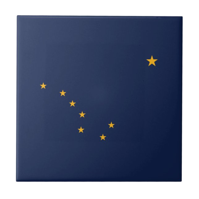 Carreau en céramique du drapeau de l'Alaska (Devant)