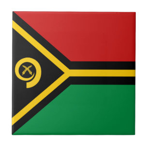 Carreau en céramique du drapeau de Vanuatu