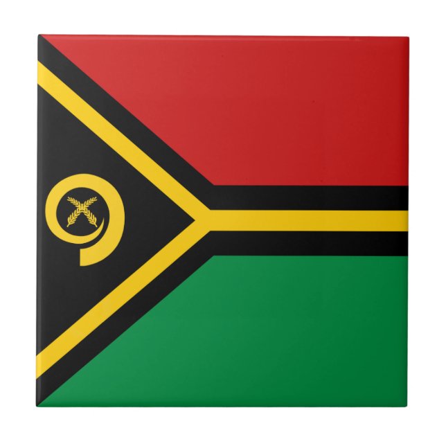 Carreau en céramique du drapeau de Vanuatu (Devant)