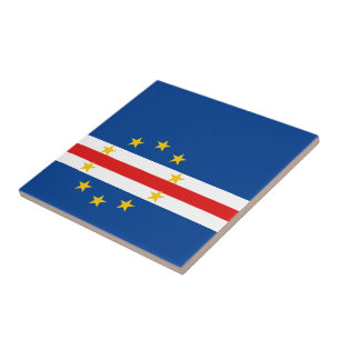 Carreau en céramique du drapeau du Cap-Vert