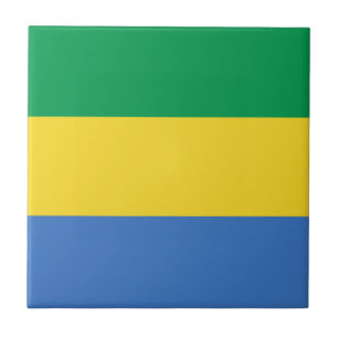 Carreau en céramique du drapeau du Gabon