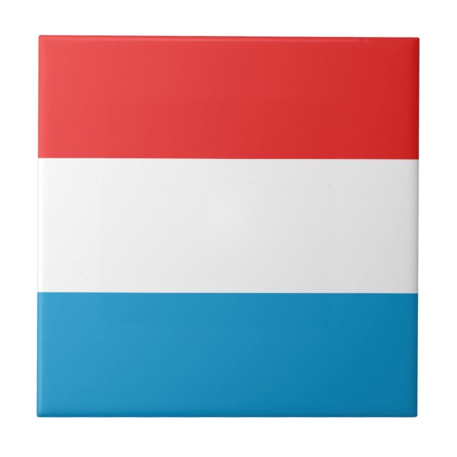 Carreau en céramique du drapeau du Luxembourg (Devant)