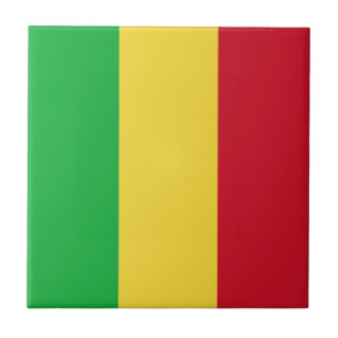 Carreau en céramique du drapeau du Mali