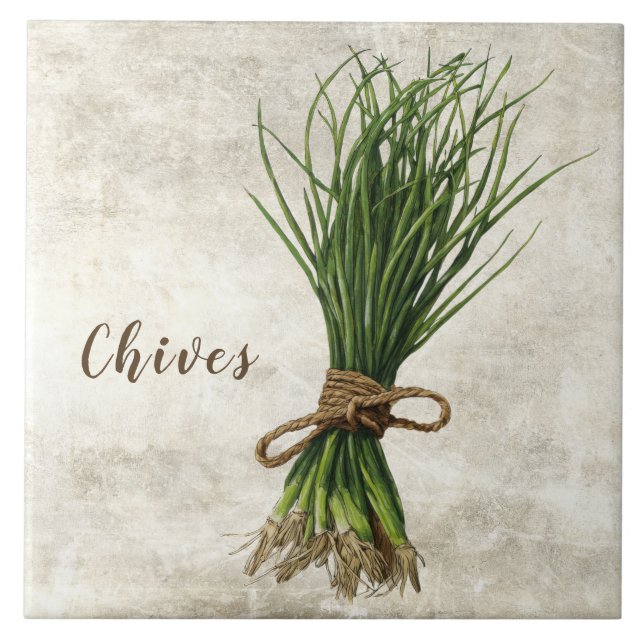 Carreau en céramique faux Herbes Épices Rustique C (Devant)