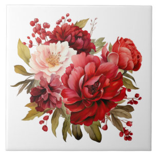 Carreau en céramique floral pour les fêtes