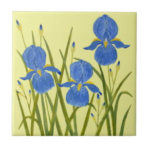 Carreau en céramique Iris bleus