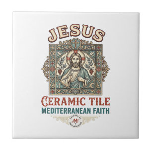 Carreau en céramique Jésus Méditerranéen Foi Jésus