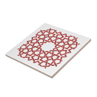 Carreau en céramique Mosaïque marocaine rouge