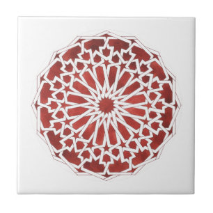 Carreau en céramique Mosaïque marocaine rouge