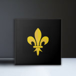 Carreau en céramique Noir avec Fleur de Lys Or<br><div class="desc">Ajoutez ce carrelage en céramique noir avec une fleur de Lys couleur or à votre décor de cuisine ou de salle de bain pour une touche royale !</div>
