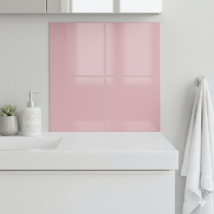 Carreau en céramique rose pâle élégant de 10,8 cm