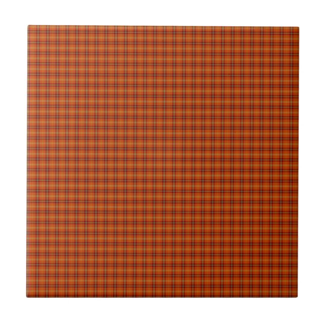 Carreau en céramique Tartan orange (Devant)