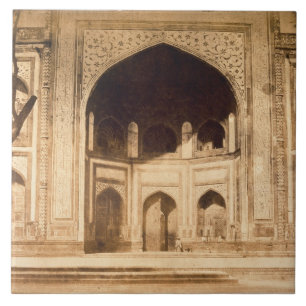 Carreau En dehors du Taj Mahal, illustré probablement dan