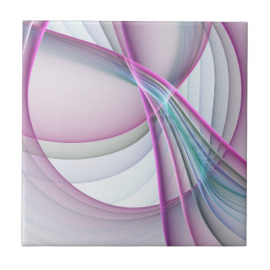 Carreau En Mouvement, Art Fractal Abstrait Moderne Coloré