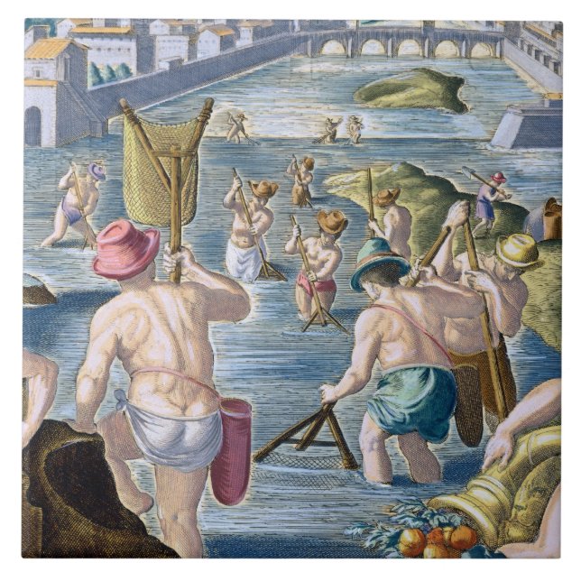 Carreau En pêchant en eaux peu profondes utilisant des (Devant)