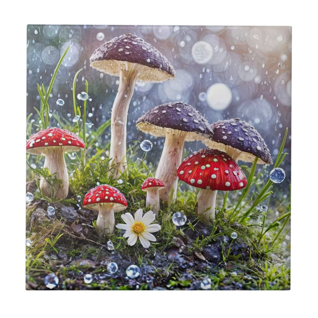 Carreau Enchanter Toadstools Pluie Imaginaire Fun Forest (Devant)