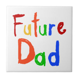 Carreau Enfant Texte Futur Papa T-shirts et cadeaux