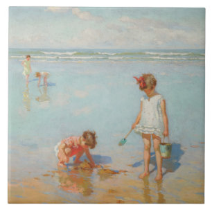 Carreau Enfants en bord de mer (Summer Beach Scene)