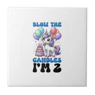 Carreau Enfants licorne 2ème fête d'anniversaire garçon 2