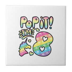 Carreau Enfants Pop It 8e Anniversaire Filles Garçons 8 An