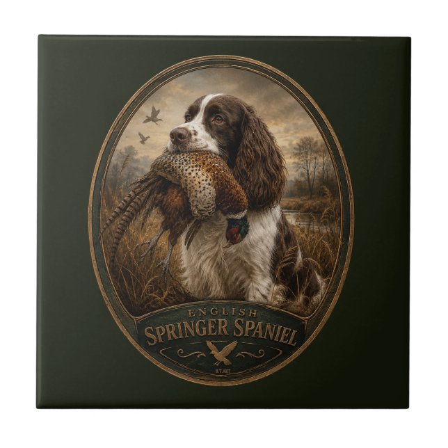 Carreau English Springer Spaniel  (Devant)