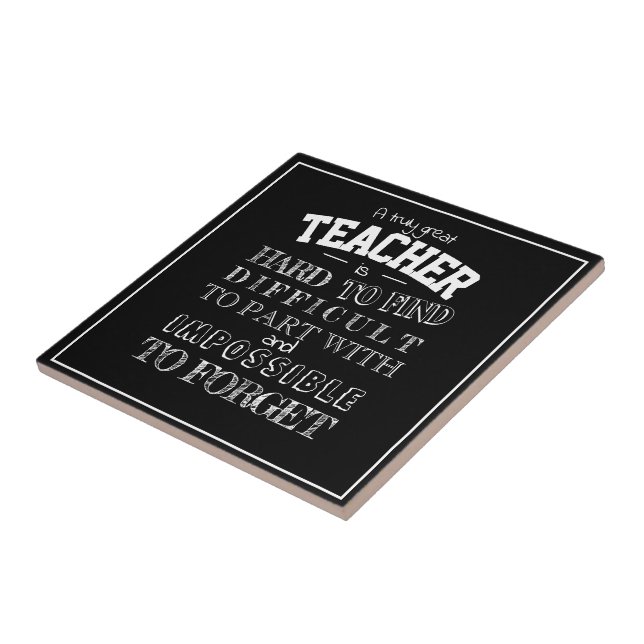 Carreau Enseignant Merci Appréciation cadeau (Côté)