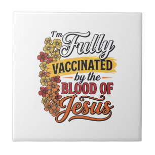 Carreau Entièrement vacciné par le sang de Jésus conceptio