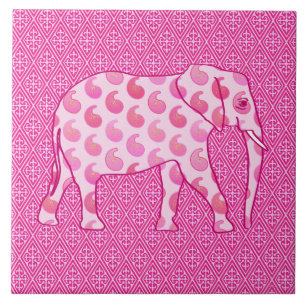 Carreau Ephène de mer - rose glacé et fuchsia