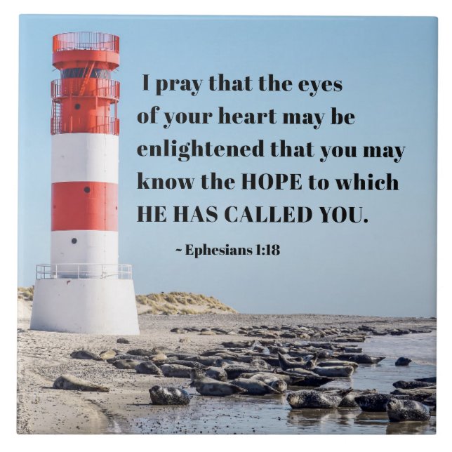 Carreau Éphésiens 1:18 Je prie que vous connaissiez l'ESPO (Devant)