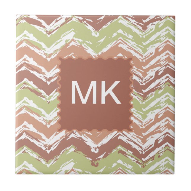 Carreau Épice de scribble Chevron ZigZag (Devant)