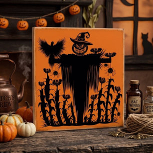 Carreau Épouvantail de Halloween gothique effrayant Citrou